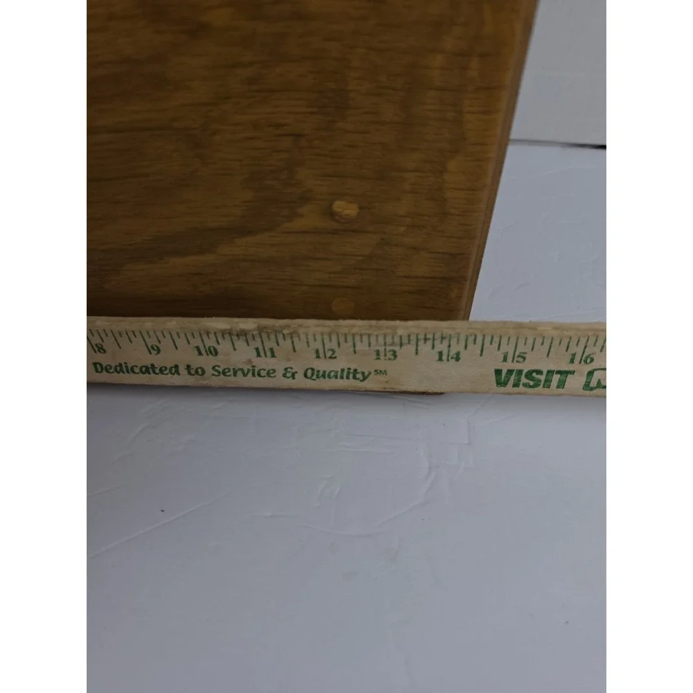 Vintage Oak Small Wall Shelf Farmhouse Cottagecore 14X7
